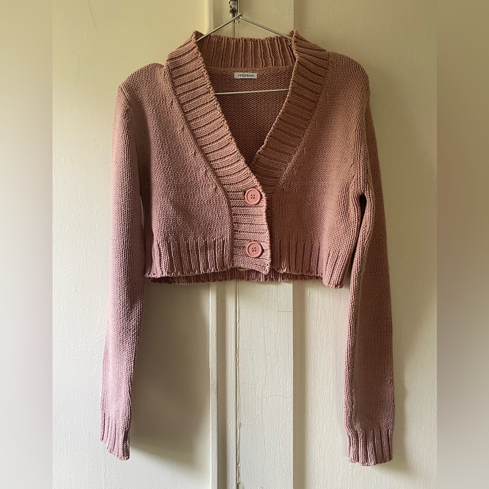 Motive Cropped knit Cardigan
